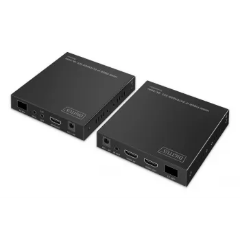 DIGITUS HDMI šviesolaidinis plėstuvų rinkinys - 4K/60Hz, 40 km / 300 m, juodas