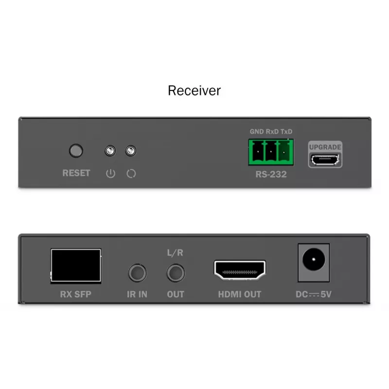 DIGITUS HDMI šviesolaidinis plėstuvų rinkinys - 4K/60Hz, 40 km / 300 m, juodas