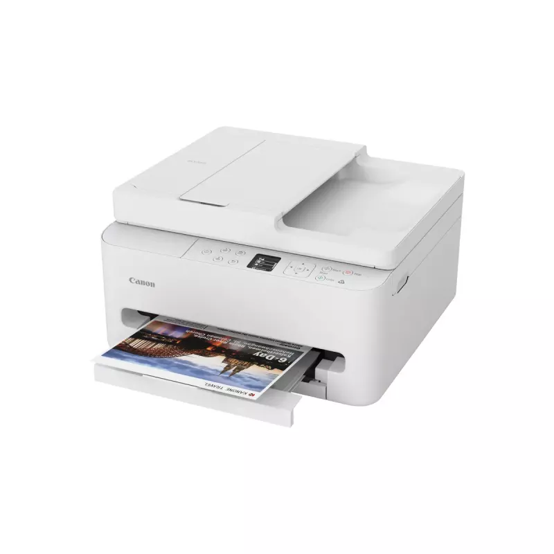 Daugiafunkcis rašalinis spausdintuvas Canon PIXMA TS7550i – A4, 1200×1200 DPI, Wi‑Fi, spalvotas skenavimas/kopijavimas, dvipusė spauda (baltas)