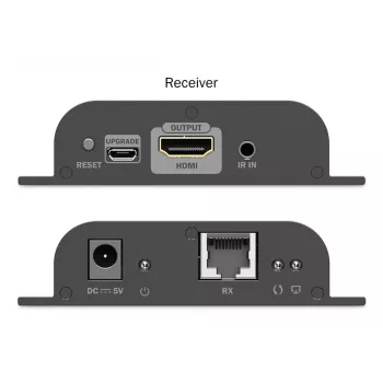 DIGITUS HDMI IP plėtiklio rinkinys – 4K/60Hz 120/200 m, vienas prie daugelio, CAT, juodas