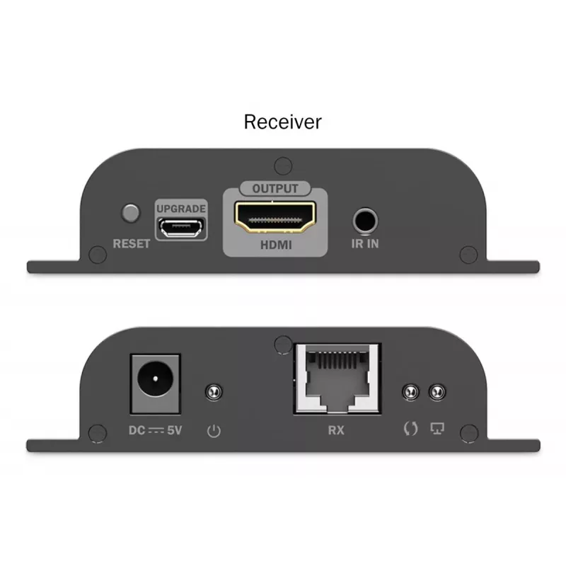 DIGITUS HDMI IP plėtiklio rinkinys – 4K/60Hz 120/200 m, vienas prie daugelio, CAT, juodas