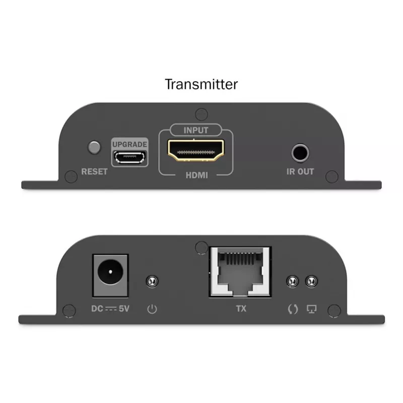 DIGITUS HDMI IP plėtiklio rinkinys – 4K/60Hz 120/200 m, vienas prie daugelio, CAT, juodas
