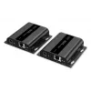 DIGITUS HDMI IP Extender rinkinys – 4K/60Hz 120/200 m, PoE, Vienas prie Daugelio, CAT, Juodas