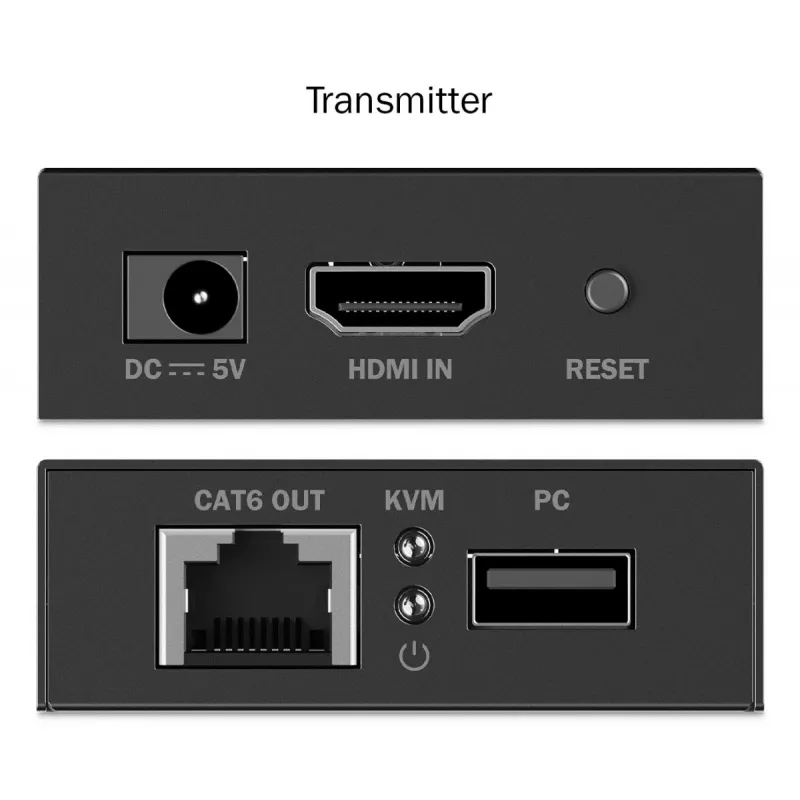 DIGITUS HDMI KVM prailginimo rinkinys - 4K/30Hz 40/70m PoC CAT juodas