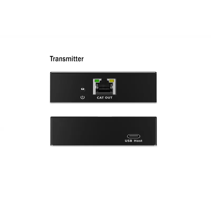DIGITUS DA-73121 USB 3.2 Gen1 CAT ilgintuvas – 5 Gbps, 4 prievadai (3× USB-A, 1× USB-C), 100 m, DC maitinimas