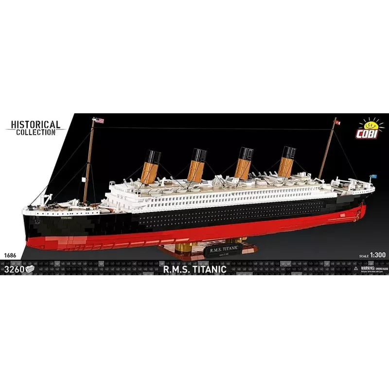 Konstruktorius Cobi R.M.S. Titanic modelis, 3260 plastikinių kaladėlių (COBI-1686)