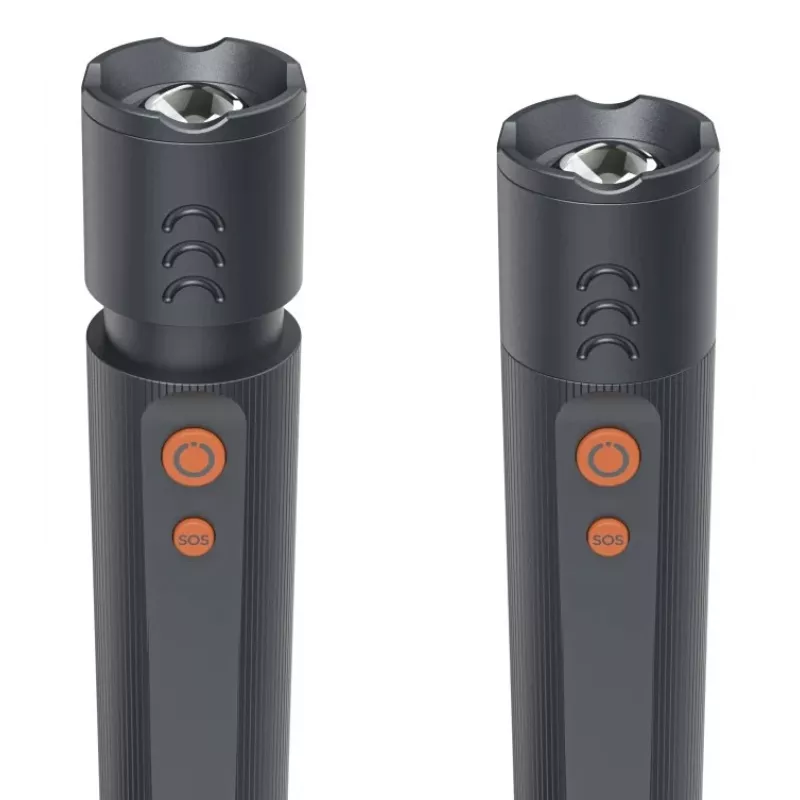 Įkraunamas LED žibintuvėlis HAMA FLX1200-C – aliuminis, atsparus smūgiams, 4 režimai + SOS