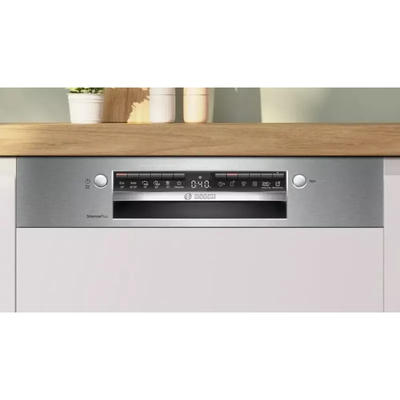 Įmontuojamas indaplovė Bosch SMI4ECS28E — 14 komplektų, 6 programos, A energijos klasė, 42 dB