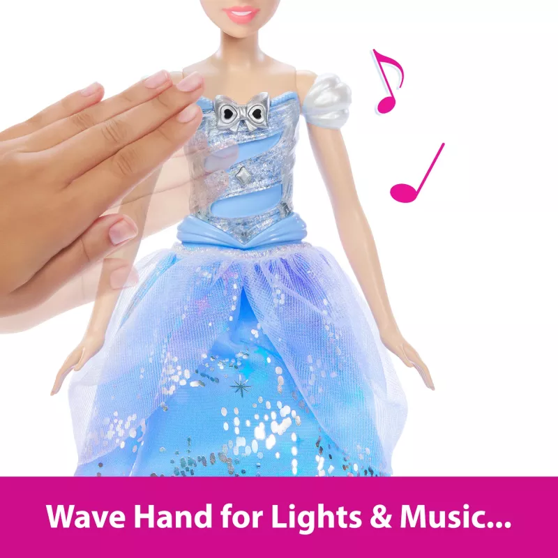 Lėlė Disney Princess Enchanted Ballgown Pelenė su šviesomis ir garsu, įkvėpta filmo
