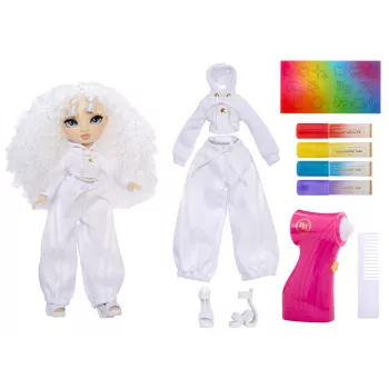 Rainbow High Air Brush & Create mados lėlė su purškimo rinkiniu – žalios akys
