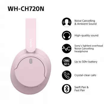 Belaidės ausinės Sony WH-CH720N su triukšmo slopinimu