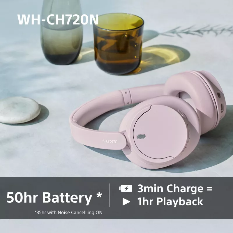 Belaidės ausinės Sony WH-CH720N su triukšmo slopinimu