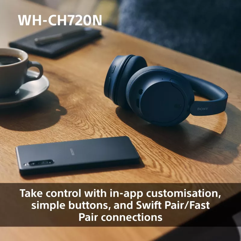 Belaidės ausinės Sony WH-CH720N su triukšmo slopinimu