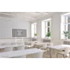 Neomounts FL50-515WH1 vežimėlis Samsung Flip 55–65 colių ekranams, sukamas, reguliuojamo aukščio, baltas