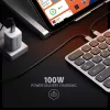 AXAGON HMC-KB-CRL USB 5Gbps stotelė su klaviatūra, HDMI 4K/60Hz, 3x USB-A, SD/mSD, garsas, PD100, rusiškas išdėstymas