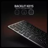 AXAGON HMC-KB-CRL USB 5Gbps stotelė su klaviatūra, HDMI 4K/60Hz, 3x USB-A, SD/mSD, garsas, PD100, rusiškas išdėstymas