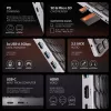 Axagon HMC-KB-NRD, USB 5Gbps centrinė stotelė su klaviatūra, HDMI 4K/60Hz, 3x USB-A, SD/mSD, garsas, PD100, Nordijos išdėstymas