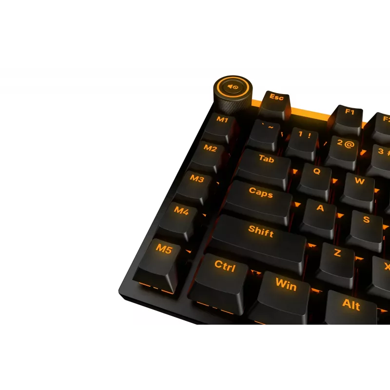 Mechaninė žaidimų klaviatūra be quiet! Light Mount Silent Tactile USB QWERTY JAV anglų, RGB, pilno dydžio, USB Type-A į Type-C laidas