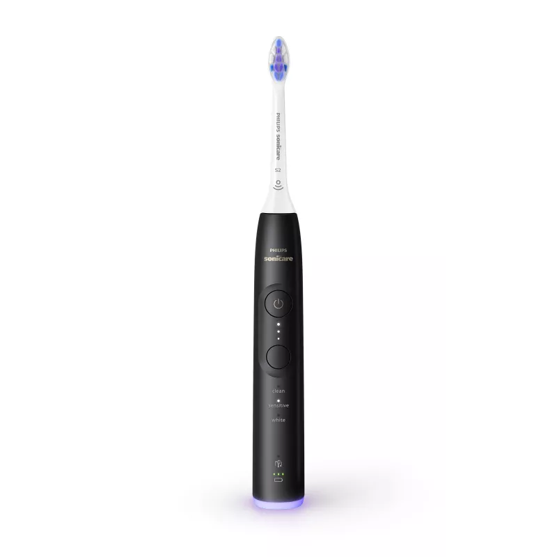 Sonic dantų šepetėlis Philips Series 6500 HX7411/02 – 62 000 judesių/min., 3 režimai, slėgio jutiklis, Bluetooth, kelioninis dėklas (juodas)