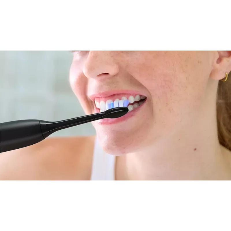 Philips Sonicare Sensitive HX6052/88 2 vnt. šepetėlių antgaliai, juodi, itin minkšti