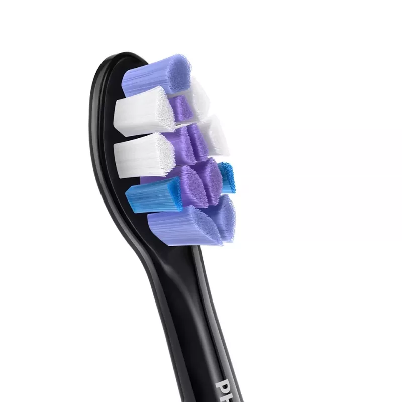 Philips HX6054/88 šepetėlių galvutės dantų šepetėliui – 4 vnt., itin minkšti šereliai, juodos spalvos