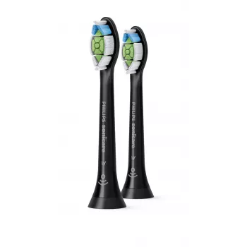 Philips Sonicare Optimal White HX6062/88 2 vnt. šepetėlių antgaliai, juodi, 3 mėn., vidutiniai, 62000 judesių per minutę