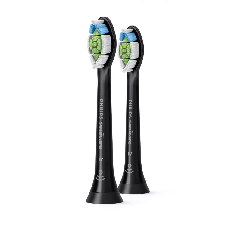 Philips Sonicare Optimal White HX6062/88 2 vnt. šepetėlių antgaliai, juodi, 3 mėn., vidutiniai, 62000 judesių per minutę