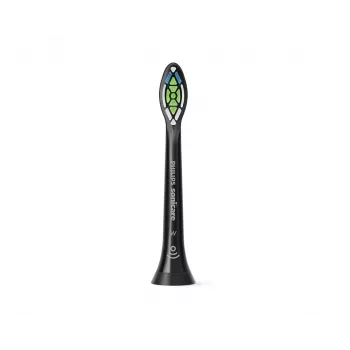Philips Sonicare Optimal White HX6062/88 2 vnt. šepetėlių antgaliai, juodi, 3 mėn., vidutiniai, 62000 judesių per minutę