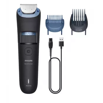 Barzdaskutė Philips BT3665/15 su pilno metalo ašmenimis, 0,5–20 mm, 40 žingsnių, belaidė, juoda