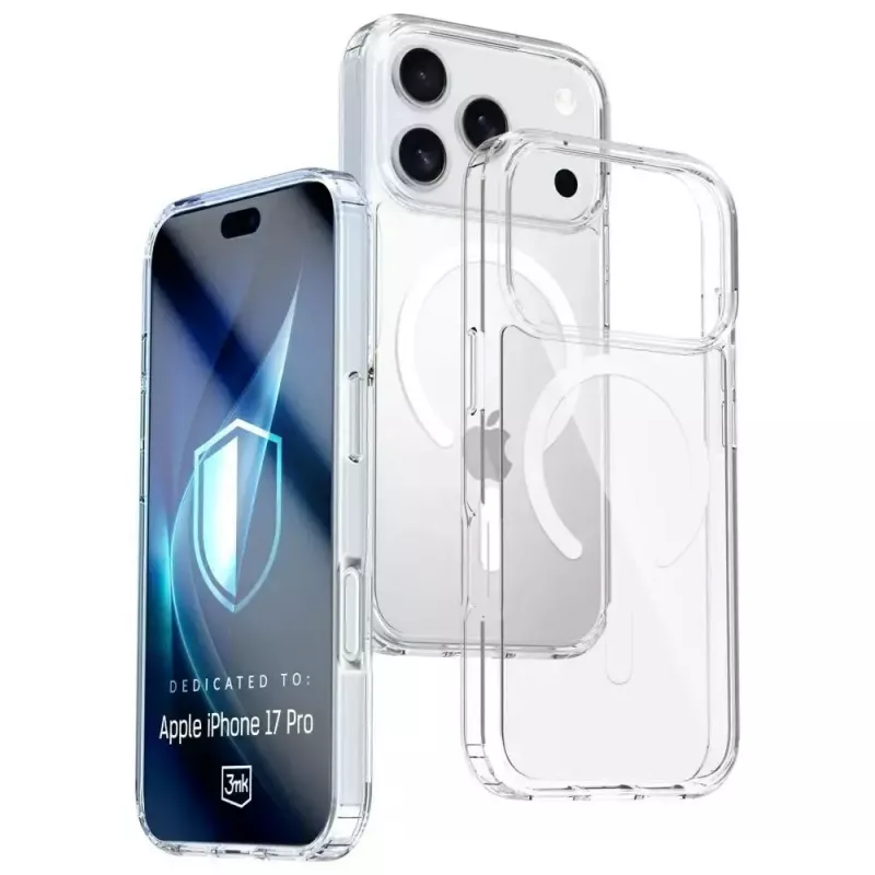 3MK Armor MagCase apsauginis dėklas Apple iPhone 17 Pro, magnetinis, permatomas/rūkytas