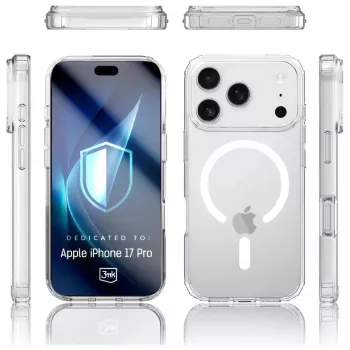3MK Armor MagCase apsauginis dėklas Apple iPhone 17 Pro, magnetinis, permatomas/rūkytas