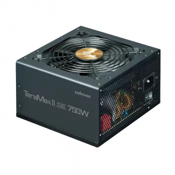 Maitinimo blokas ZALMAN TeramaxII SE 750 W ATX 18+10 pin, 80 PLUS Gold, 120 mm ventiliatorius, juodas