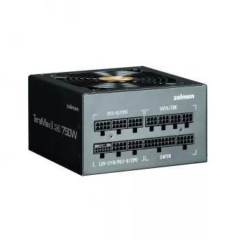 Maitinimo blokas ZALMAN TeramaxII SE 750 W ATX 18+10 pin, 80 PLUS Gold, 120 mm ventiliatorius, juodas