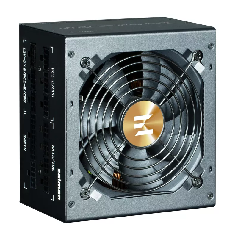 Maitinimo blokas ZALMAN TeramaxII SE 750 W ATX 18+10 pin, 80 PLUS Gold, 120 mm ventiliatorius, juodas