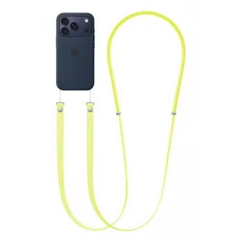 Apple Crossbody Strap neon geltona 2,08 m iš rPET ir nerūdijančio plieno