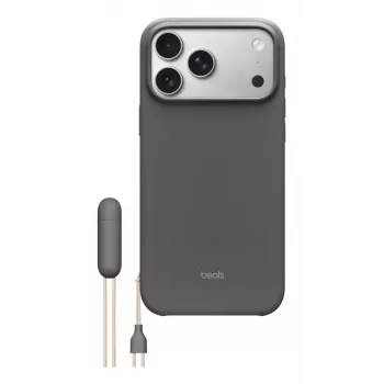 APPLE Beats iPhone 17 Pro Max dėklas su atramėle, MagSafe ir fotoaparato valdymu – Granito pilka