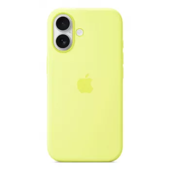 Apple iPhone 17 Silikoninis Dėklas Su MagSafe Neon Geltonas