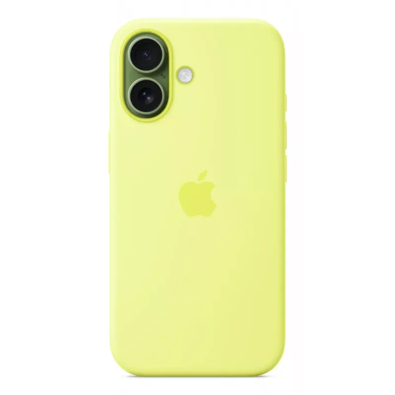 Apple iPhone 17 Silikoninis Dėklas Su MagSafe Neon Geltonas