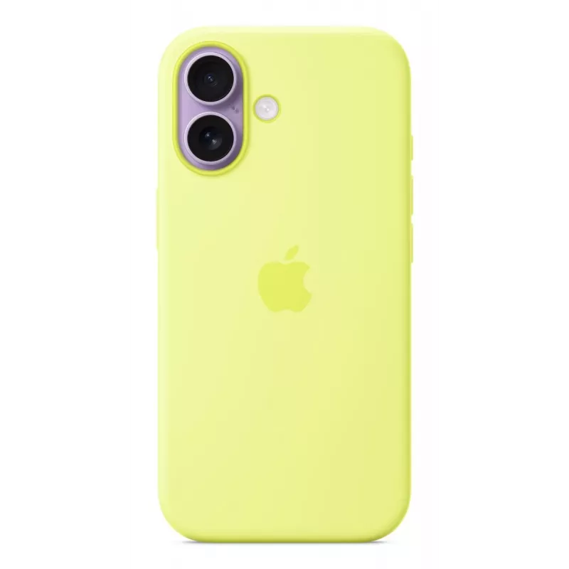 Apple iPhone 17 Silikoninis Dėklas Su MagSafe Neon Geltonas