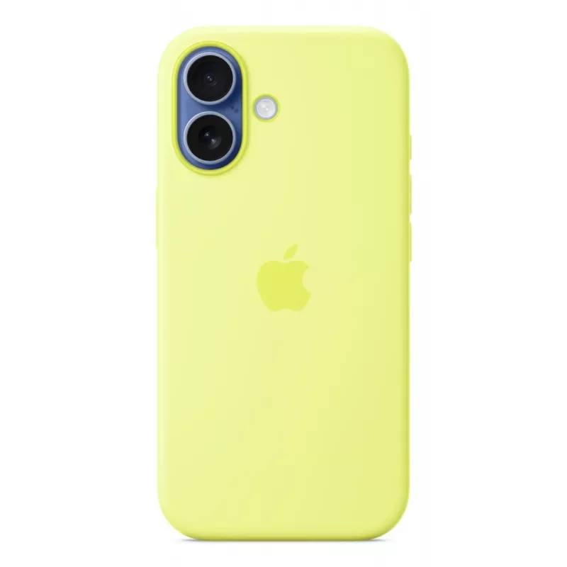Apple iPhone 17 Silikoninis Dėklas Su MagSafe Neon Geltonas