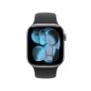 Apple Watch Series 11 GPS + Cellular 42mm kosminės pilkos spalvos aliuminio korpusas su juodu sportiniu dirželiu S/M