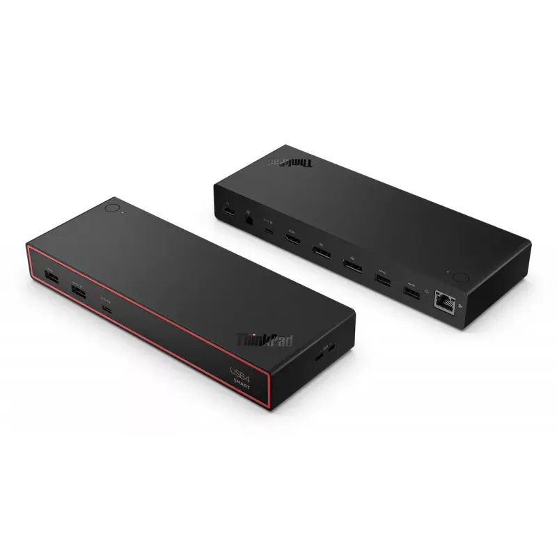 Docking stotelė Lenovo ThinkPad USB4 Smart Dock 5500 – USB4 jungtis, 4x USB-A Gen2, HDMI, Gigabit Ethernet, 135W adapteris, Eclipse Black
