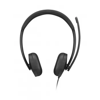 Lenovo VoIP Headset 5000 laidinis ausinių komplektas biurui ir skambučių centrams, USB-C, juoda