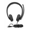 Lenovo VoIP Headset 5000 laidinis ausinių komplektas biurui ir skambučių centrams, USB-C, juoda