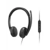 Lenovo VoIP Headset 5000 laidinis ausinių komplektas biurui ir skambučių centrams, USB-C, juoda