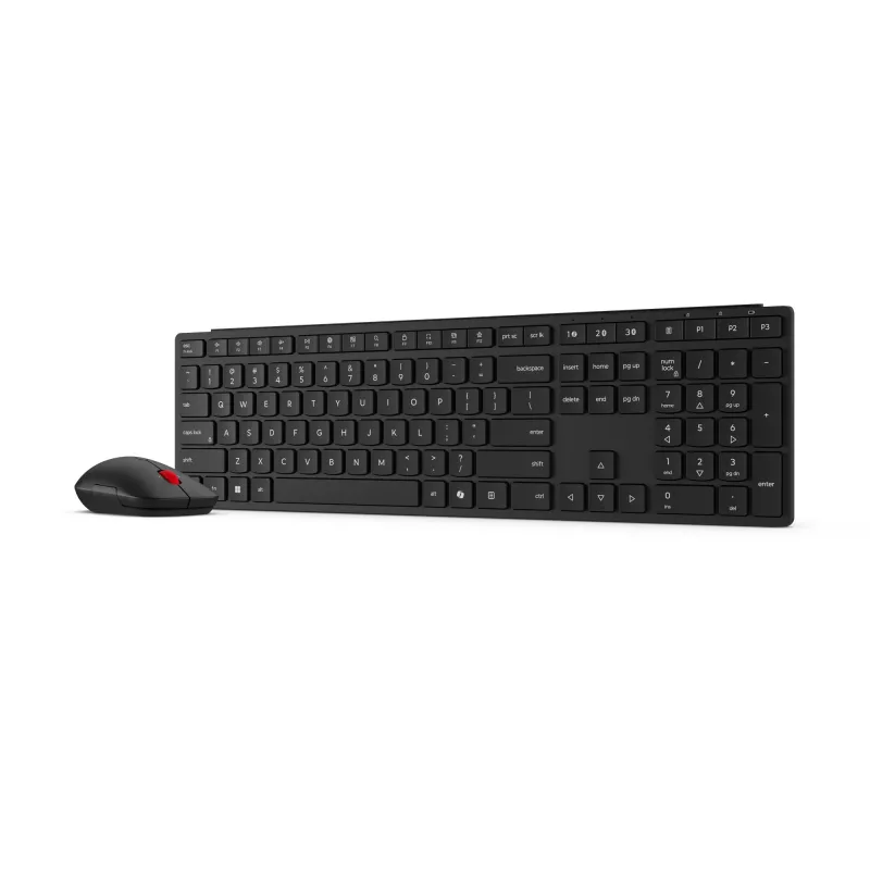 Lenovo 4X31S04848 klaviatūra su pele, biuro, RF belaidė + Bluetooth, US anglų, juoda