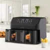 Karšto oro gruzdintuvė Maestro MR-758, dviejų krepšių 2×4,5 L, 1400–1800 W, 80–200 °C, 8 programų, 30 min laikmatis