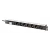 DIGITUS PDU - 1U aliuminio stovo lizdų juosta 7x saugos lizdai 16A 4000W 250VAC 50/60Hz 1x grandinės pertraukiklis