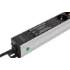DIGITUS DN-95438 PDU – 1U maitinimo skirstytuvas su filtru ir apsauga nuo viršįtampių, 9x kištukinis lizdas, 2 m laidas, 16 A, 3600 W