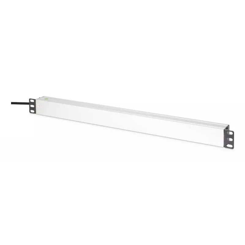 DIGITUS DN-95438 PDU – 1U maitinimo skirstytuvas su filtru ir apsauga nuo viršįtampių, 9x kištukinis lizdas, 2 m laidas, 16 A, 3600 W